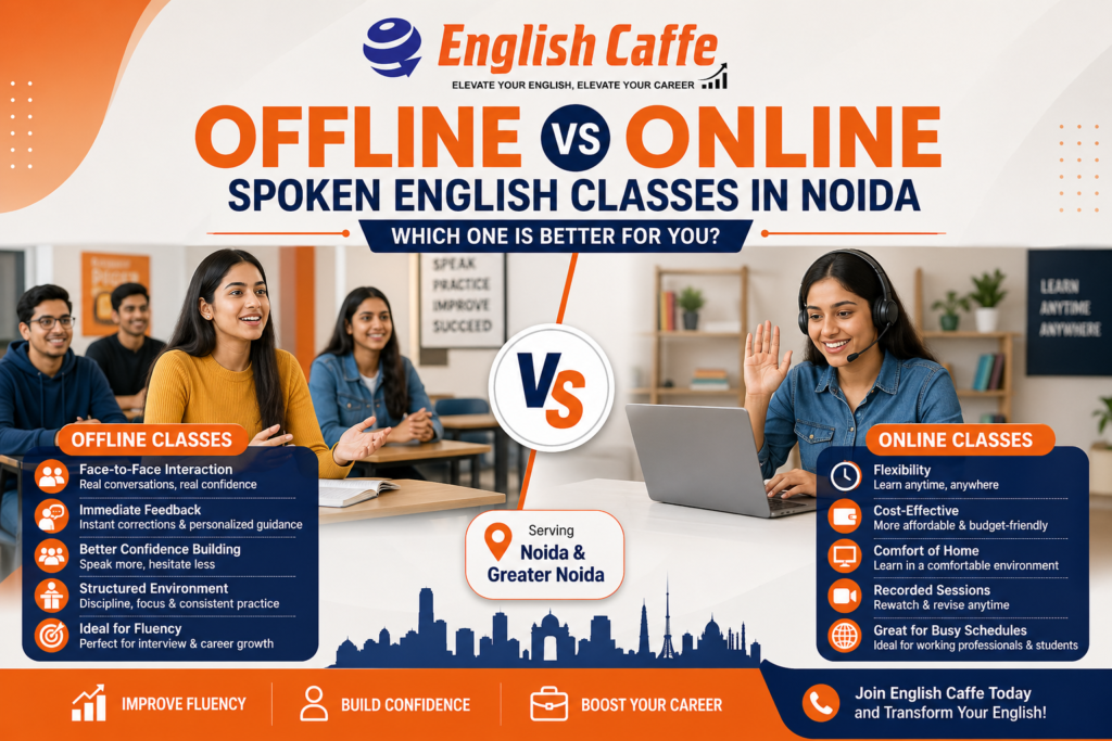 Offline vs Online Spoken English Classes in Noida